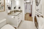 Main Bathroom offers private washer dryer 